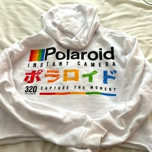 Small | polaroid cropped hoodie